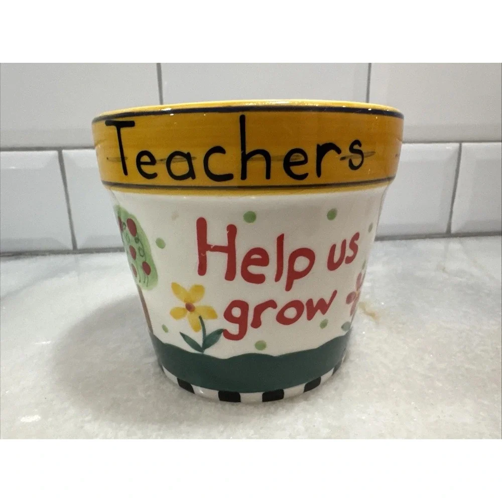 Teachers Help Is Grow Flower‎ Pot OLA001